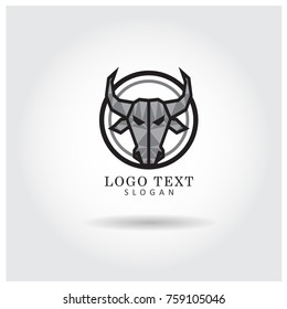 Bull Head Logo Icon Vector Template