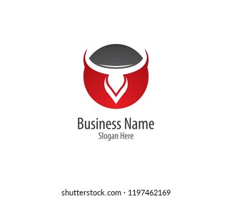 Bull head logo illustration