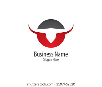 Bull head logo illustration