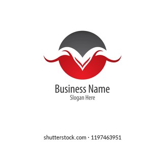 Bull head logo illustration