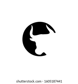 bull head logo. symbol design vector
