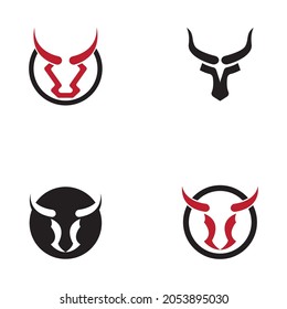 bull head logo and symbol illustration