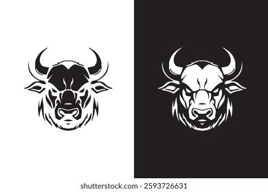 Bull head logo as a symbol of strength and defense