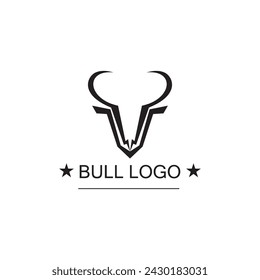 bull head logo template illustration design vector