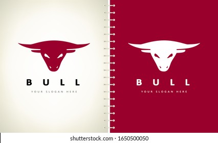 bull head logo vector design