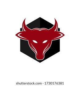 Bull head logo vector design