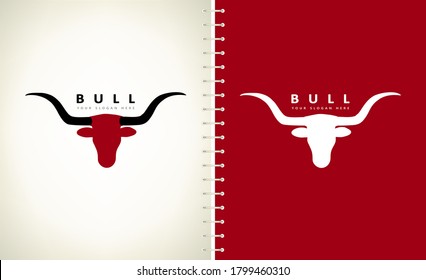 bull head logo vector design