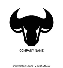 bull head logo vector design, sign and symbol 