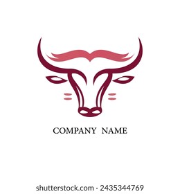 bull head logo vector graphic 