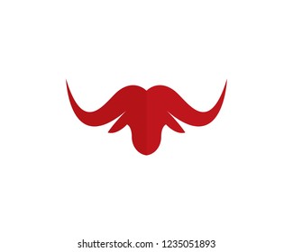 Bull head logo vector icon illustration design 
