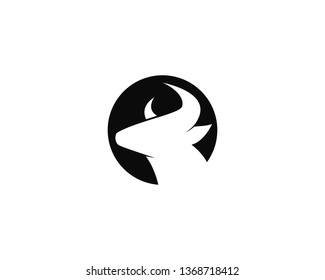 Bull head logo vector icon illustration design 