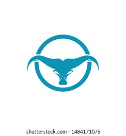 Bull head logo vector icon
