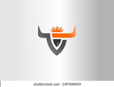 Bull head logo vector. Icon illustration design template