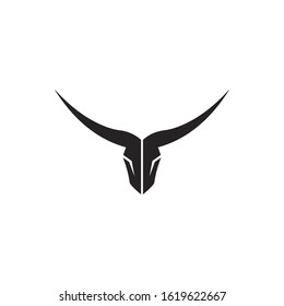 Bull head logo vector icon illustration design 