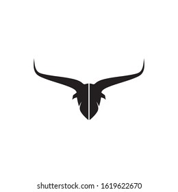 Bull head logo vector icon illustration design 