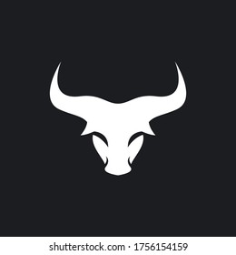 Bull head logo vector icon illustration