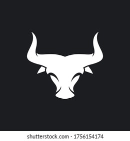 Bull head logo vector icon illustration