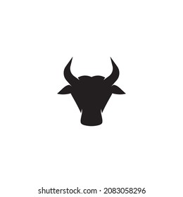 Bull head logo vector icon illustration design 