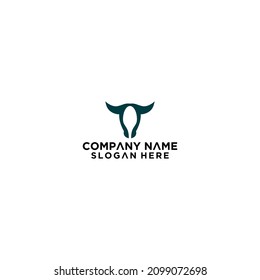 Bull head logo vector icon template