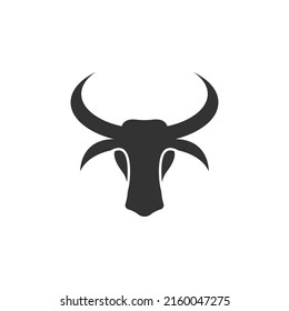 Bull head logo vector icon design