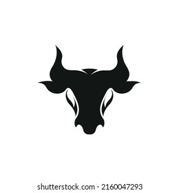 Bull head logo vector icon design