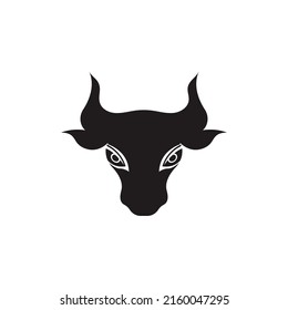 Bull head logo vector icon design