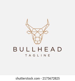 Bull head logo vector icon design template