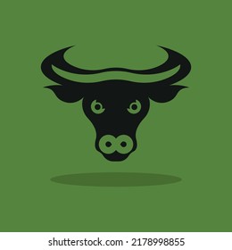 Bull head logo vector icon design