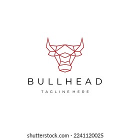 Bull head logo vector icon design template