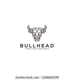 Bull head logo vector icon design template