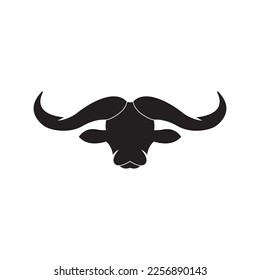 Bull head logo vector icon illustration design