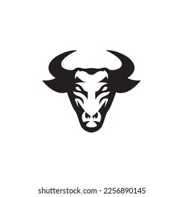 Bull head logo vector icon illustration design
