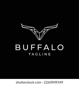 Bull head logo vector icon design template