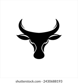 Bull head logo vector icon illustration design