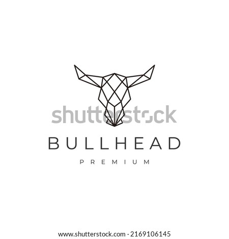 Bull head logo vector icon design template