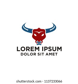 bull head logo vector illustration