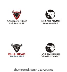 bull head logo vector illustration
