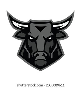 bull head. bull logo. bull vector.  illustration. icon. abstract head. mascot. animal vector