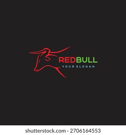 ilustração do vetor do logotipo cabeça de touro