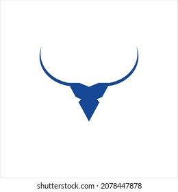 bull head logo vector template