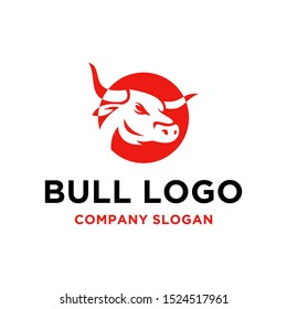 Bull head m ascot logo design. Eps10 vector illustration