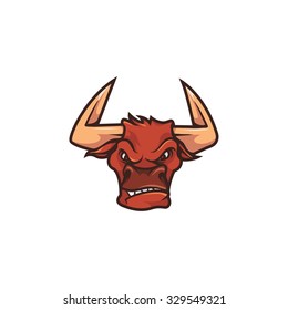 Bull Head Mascot 