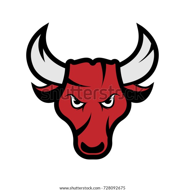 Bull Head Mascot Stock Vector (Royalty Free) 728092675