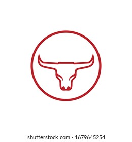 Bull head mascot. Buffalo logo