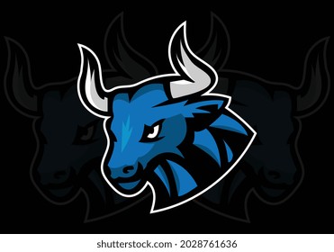 Bull head mascot. Buffalo logo. EPS 10