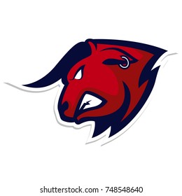 Bull Head Mascot Logo Stock Vector (Royalty Free) 748548640 | Shutterstock