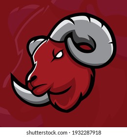 Bull head mascot logo. Buffalo gaming logo.