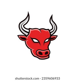 Bull head mascot logo illustration by za design