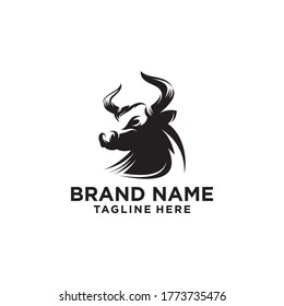 Bull head mascot. Vector illustration for use as print, poster, sticker, logo, tattoo, emblem and other.