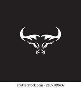 Bull Head Png, Vector and Clipart Image With Black Background